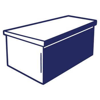 ilustración de un sencillo caja con un tapa para almacenamiento y organización propósitos mínimo diseño presentación vector