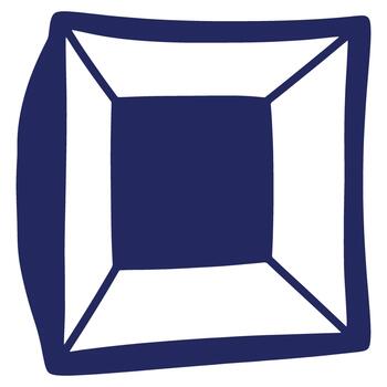 resumen oscuro azul cuadrado marco diseño con blanco espacio dentro un contemporáneo y moderno gráfico elemento vector