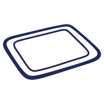 Modern Abstract Rectangle with Dual Border in Deep Blue Hue for Creative Designs and Web Elements vector