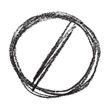 forbidden cross Hand drawn prohibition sign No entry symbol Black circle with cross line clipart in doodle style Ban Restriction Forbidden stop Single element for print, web, design vector