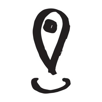 ubicación textura mano dibujado mapa alfiler mapa marcador puntero firmar GPS y cartografía herramientas ubicación alfiler símbolo determinar con precisión clipart en garabatear estilo soltero elemento para web, diseño vector