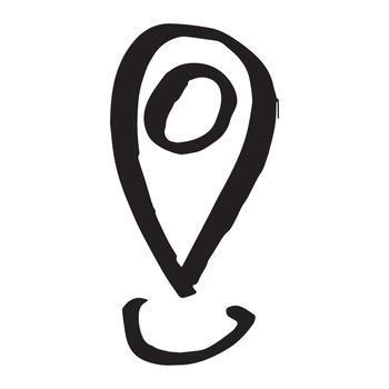 ubicación marcador mano dibujado mapa alfiler mapa marcador puntero firmar GPS y cartografía herramientas ubicación alfiler símbolo determinar con precisión clipart en garabatear estilo soltero elemento para web, diseño vector