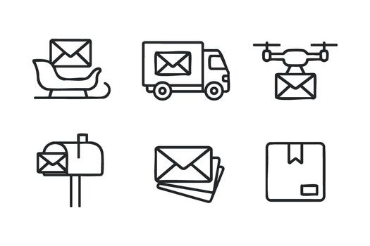 Delivery concepts for mail transport with diverse methods vector