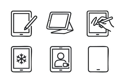 Digital tablet features for drawing and note taking tasks vector