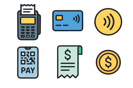 Modern payment methods for transactions and digital finance solutions vector