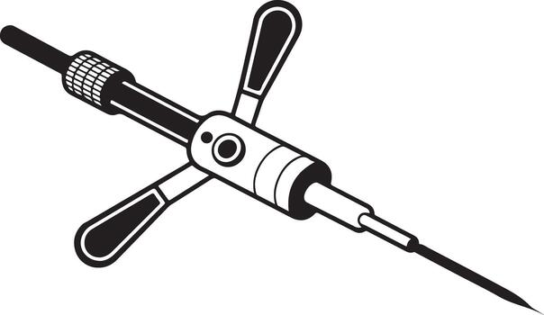 Precision Instrument Graphic for Targeting and Calibration Concepts vector