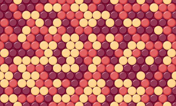 Abstract geometric pattern of repeating circles in warm, earthy tones. Perfect for backgrounds, textures, or design elements needing a modern, minimalist feel. vector