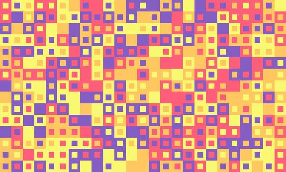 vibrante resumen cuadrado modelo en calentar tonos Perfecto para antecedentes, textiles, sitios web, y moderno diseño proyectos esta pixelado, geométrico imagen evoca sentimientos de energía y optimismo. vector