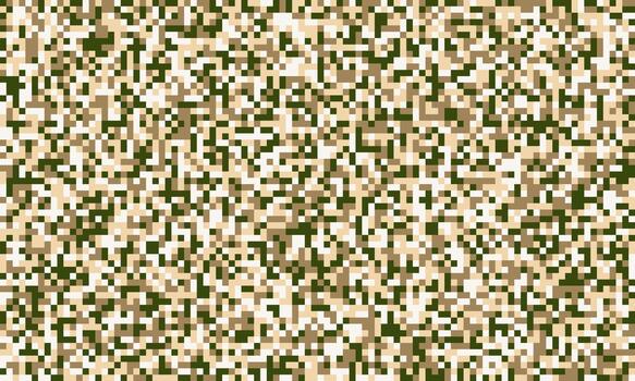 Abstract pixelated camouflage pattern in earthy tones. Perfect for backgrounds, textures, or design elements conveying concepts of concealment, mystery, or digital disruption. vector