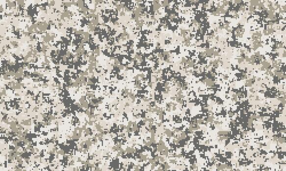 Abstract digital camouflage pattern. Neutral earth tones create a seamless texture ideal for backgrounds, textiles, and militarythemed designs. vector