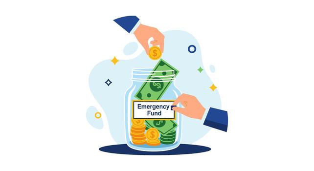 Building an Emergency Fund Steps to Save Money for Unexpected Expenses vector