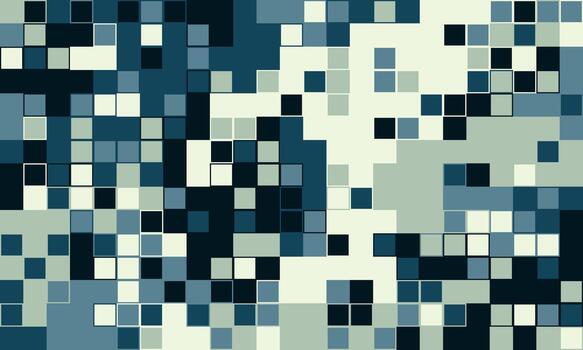 Abstract pixel art background. Cooltoned mosaic pattern perfect for tech, website design, or modern presentations. Suggests data flow, digital technology, or connectivity. vector