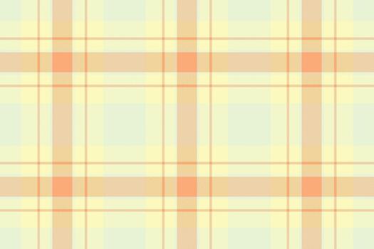 Soft, pastel plaid pattern. Seamless fabric texture design with intersecting lines, perfect for backgrounds, textiles, or cozy, warm aesthetic projects. vector