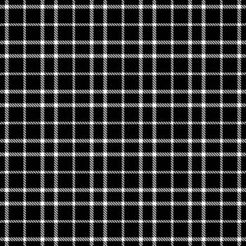 Classic black and white plaid pattern, perfect for backgrounds, textiles, and designs. Versatile texture with a timeless, stylish feel. Use for fashion, branding, or print. vector