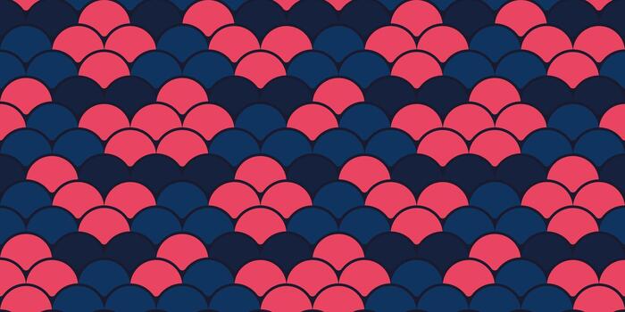 vibrante rosado y Armada azul superposición escamas crear un sin costura patrón, Perfecto para textil diseños, sitio web antecedentes, o ninguna proyecto necesitando un atrevido, geométrico estético. vector