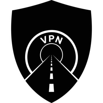 VPN Shield Secure Tunnel Network Illustration vector