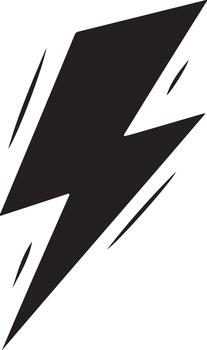 Bold transparent lightning bolt icon with dynamic lines vector