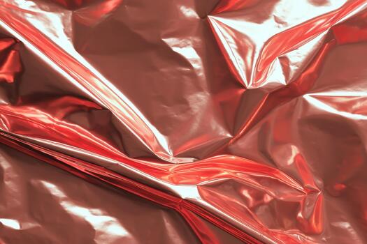 A close up of a shiny red and silver foil photo