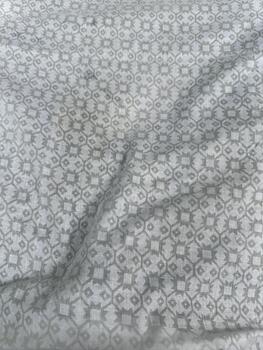 Subtle Geometric Pattern on White Fabric Texture textile photo