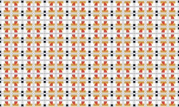 un modelo con rojo y naranja cuadrícula vector