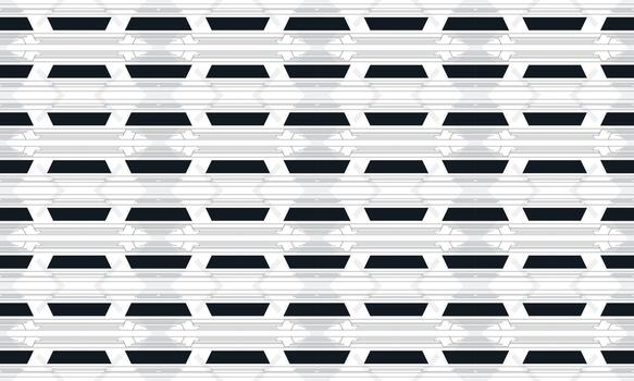 A black and white geometric pattern with diagonal lines vector