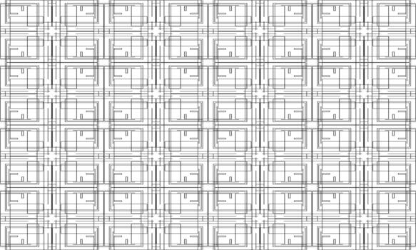 A seamless pattern of squares in black and white vector