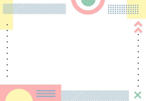 Memphis Retro Background White Geometric Design with Elegant and Minimal Styl vector