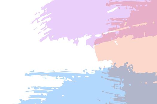 un soltero, fluido carrera de tinta ese transiciones desde pálido amarillo a suave rosado. un hermosa color cambio. vector