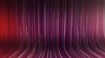 astratto animato sfondo di raggiante rosso e viola Linee. un' senza soluzione di continuità looping movimento grafica con verticale leggero striature curvatura verso l'alto video