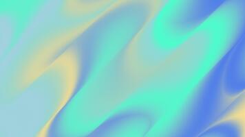 resumen animado antecedentes con fluido cian y amarillo líquido ondas. un sin costura bucle movimiento gráficos presentando un suave, holográfico degradado textura. Perfecto para moderno presentaciones video