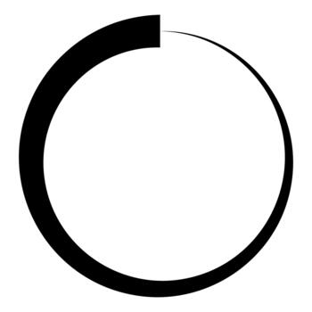 minimalista circular cargando icono, interfaz tecnología volumen escala vector