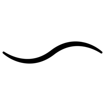 Smooth black curved wave line, tilde curve line strip swirl wave vector