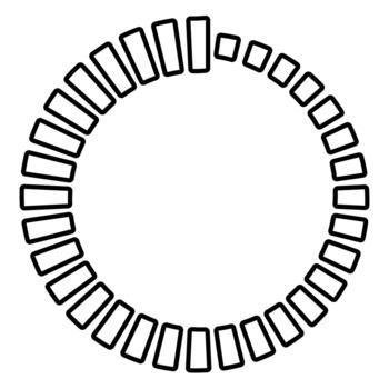 Countdown Circle Logo Abstract Radial Timer Progress Indicator Design vector