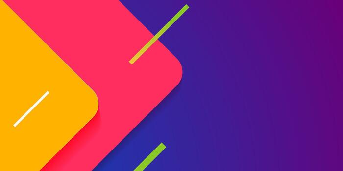 Abstract colorful papercut background. Overlap square theme with purple, pink, and orange color pattern element design. vector