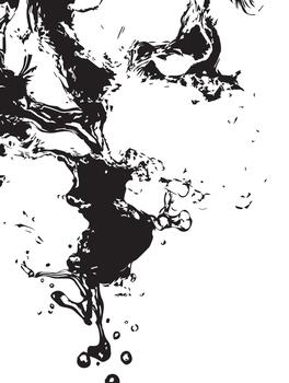 Monochromatic Ink Splatter Abstract Art Background Texture vector