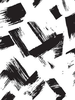 Abstract Black and White Brush Stroke Texture Seamless Pattern for Design Projects vector