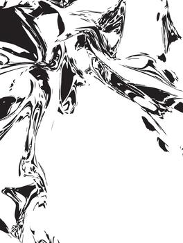 resumen negro y blanco tinta Arte dinámica líneas y formas vector