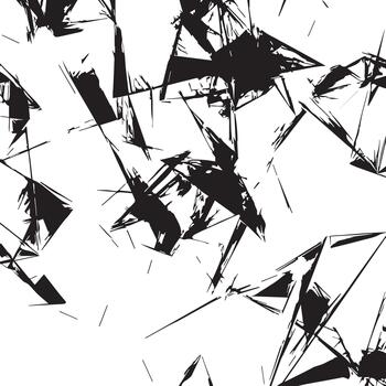 Abstract Black and White Geometric Texture Sharp Lines Angular Design vector