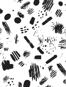 Black and White Abstract Pattern Bold Texture Design vector