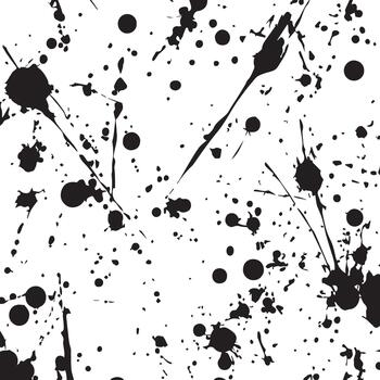 Black Ink Splatter Pattern Abstract Background Texture vector