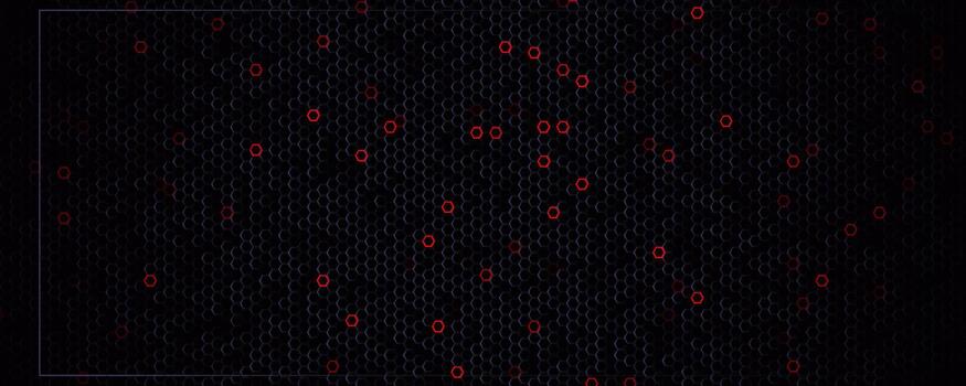 Fraud detection fintech background, sleek hex grid with red anomaly dots. Risk reports, KYC flows, AML dashboards. Finance backgrounds for banks. illustration vector