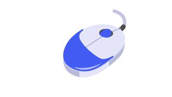 Isometric animated icon of computer mouse, editable animated video