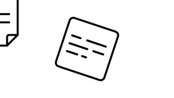 uma na moda animado ícone do pegajoso notas dentro esboço estilo video