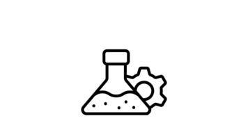 een lineair stijl geanimeerd icoon vertegenwoordigen veld- van bio-engineering video