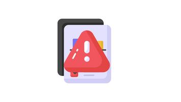 Rapportera med utrop märke, Rapportera varna, fel, fara, analys, uppmärksamhet design. video