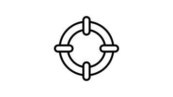 A visually appealing outline animated icon of bitcoin target video