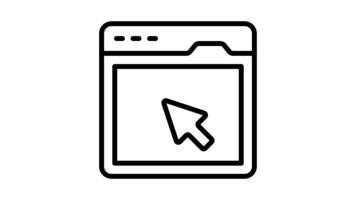 uma esboço estilo animado ícone representando finança local na rede Internet pagina inicial video