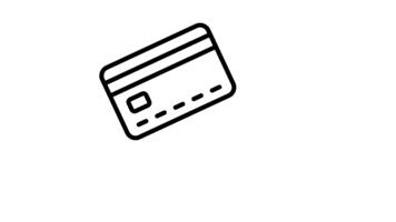 ett redigerbar linjär animerad ikon av bitcoin betalning kort video