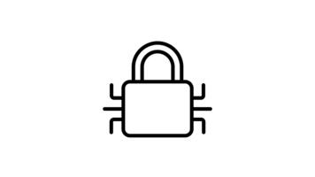 visivamente coinvolgente schema animato icona di sicuro blockchain video