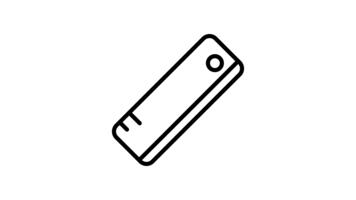 Catch a sight of ruler animated icon designed in line style video